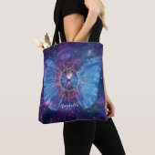 Morpho vlinder / Galaxy Mandala Draagtas (Dichtbij)
