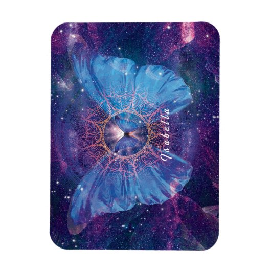 Morpho vlinder / Galaxy Mandala Magneet (Verticaal)