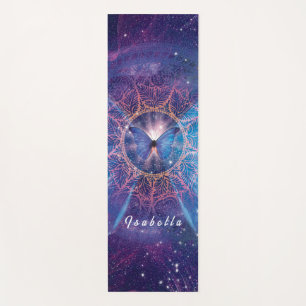 Morpho vlinder / Galaxy Mandala Papier Onderzetter Yogamat