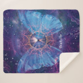 Morpho vlinder / Galaxy Mandala Sherpa Deken (Voorkant (horizontaal))