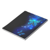 Morpho Vlinder in de Donkere Achtergrond Notitieblok (Gedraaid)