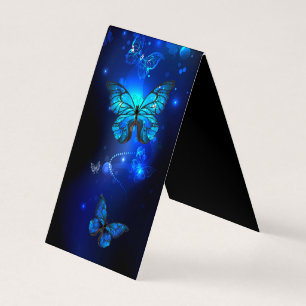 Morpho Vlinder in de Donkere Achtergrond Visitekaartjes