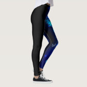 Morpho Vlinder op Donkere Achtergrond Leggings (Rechts)