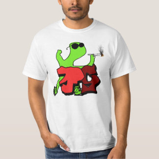 Morphsuit, met een lage sleutel gerookt op zijn mo t-shirt