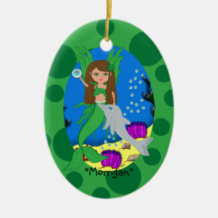 Morrigan Green Merfaery Ornament