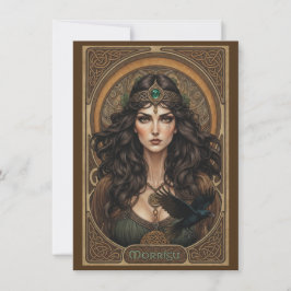 Morrígu Celtic Goddess Art Flat Thank You Card Bedankkaart