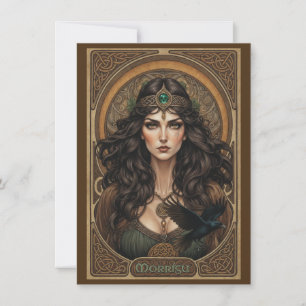Morrígu Keltische Godin Kunst Platte Bedankkaart