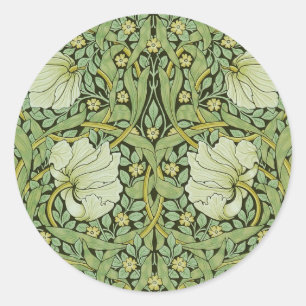 Morris 1876  Pimpernel Bloemenpatroon Ronde Sticker