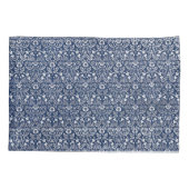 Morris 1882 Blauwe Achtergrond Bloempatroon Kussensloop (Achterkant)