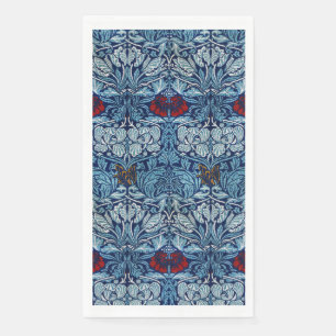 Morris 1890 Tulp & Roos Patroon Blauw Servet