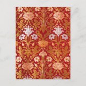 Morris -  1893 Roos & Lily Flower Pattern Briefkaart (Voorkant)