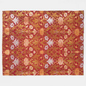 Morris -  1893 Roos & Lily Flower Pattern Fleece Deken (Voorkant (Horizontaal))