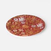 Morris - 1893 Roos & Lily Flower Pattern Papieren Bordje (Gekanteld)