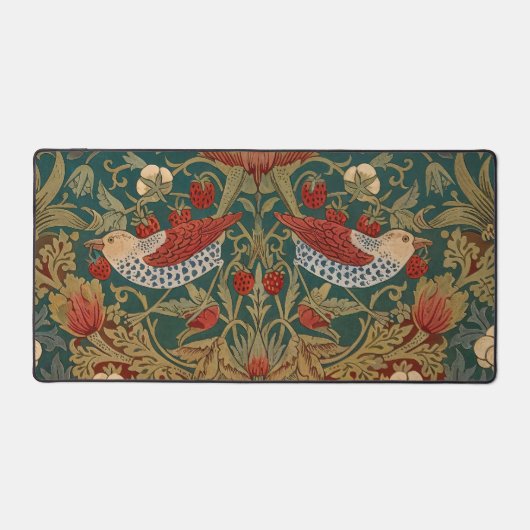 Morris - Aardbeiendief #2 Bloempatroon Bureaumat (Voorkant)