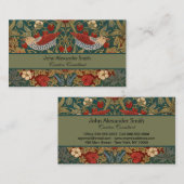 Morris - Aardbeiendief #2 Bloempatroon Visitekaartje (Voorkant / Achterkant)