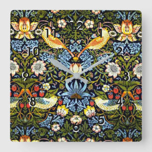 Morris - Aardbeiendief, beroemd design Vierkante Klok