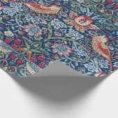 Morris -  Aardbeiendief Bloemenpatroon Cadeaupapier (Hoek)