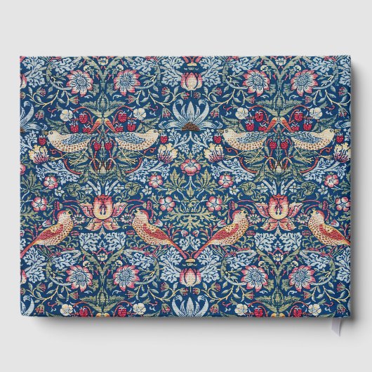 Morris -  Aardbeiendief Bloemenpatroon Gastenboek (Achterkant)