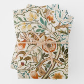  Morris Acanthus Floral Crewel Embroidery Pattern Inpakpapier Vel (In situ)