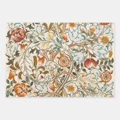  Morris Acanthus Floral Crewel Embroidery Pattern Inpakpapier Vel (Voorkant)