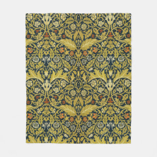 Morris Acanthus verlaat Twining Stem Flowers Tapij Fleece Deken