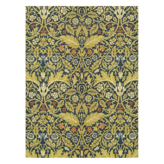 Morris Acanthus verlaat Twining Stem Flowers Tapij Tafelkleed (Voorkant)