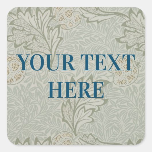 Morris achtergrond Aangepast Vierkante Sticker (Voorkant)