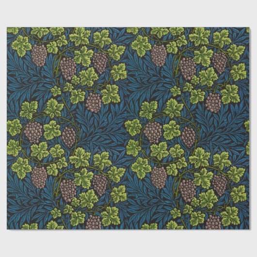 Morris - Antiek 1873 Druif & Leave & Vine Pattern Cadeaupapier (Vlak)