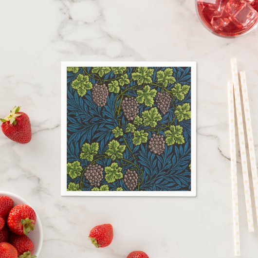 Morris - Antiek 1873 Druif & Leave & Vine Pattern Servet (Insitu)