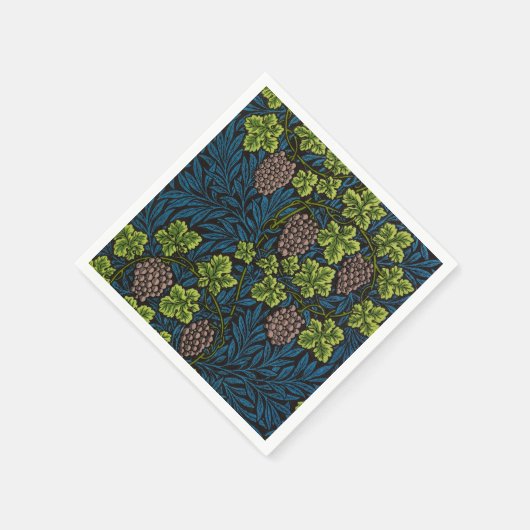 Morris - Antiek 1873 Druif & Leave & Vine Pattern Servet (Hoek)