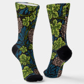 Morris - Antiek 1873 Druif & Leave & Vine Pattern Sokken (Gebogen)