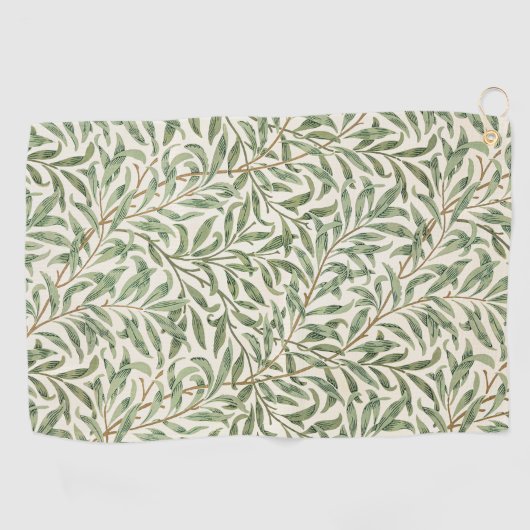 Morris - Antiek wilgenbladeren & vertakkingen Patr Golfhanddoek (Horizontaal)