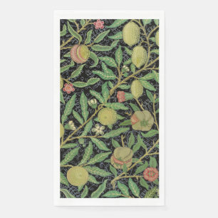 Morris Black Achtergrond Antiek Pomegrana Pattern Servet