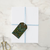 Morris Black Achtergrond  Blackthorn Pattern Cadeaulabel (Met Touw)