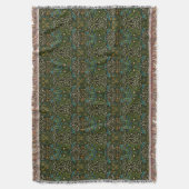 Morris Black Achtergrond  Blackthorn Pattern Deken (Voorkant Verticaal)