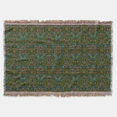 Morris Black Achtergrond  Blackthorn Pattern Deken (Voorkant)