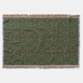 Morris Black Achtergrond  Blackthorn Pattern Deken