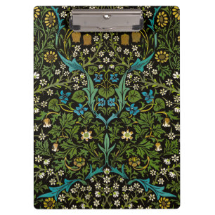 Morris Black Achtergrond Blackthorn Pattern Klembord