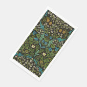 Morris Black Achtergrond Blackthorn Pattern Servet (Hoek)