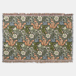Morris BlackBackground 1896 Compton Floral Pattern Deken
