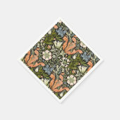 Morris BlackBackground 1896 Compton Floral Pattern Servet (Hoek)