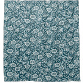 Morris Blauw & Wit Bloempatroon Douchegordijn (Voorkant)