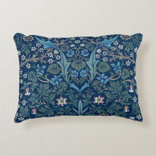 Morris Blue Achtergrond Blackthorn Pattern Accent Kussen