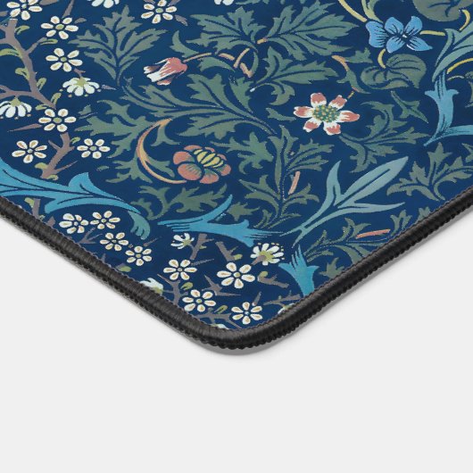 Morris Blue Achtergrond Blackthorn Pattern Bureaumat (Hoek)