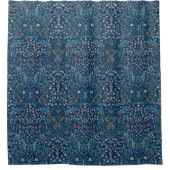 Morris Blue Achtergrond  Blackthorn Pattern Douchegordijn (Voorkant)