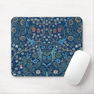 Morris Blue Achtergrond Blackthorn Pattern Muismat