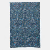 Morris Blue Achtergrond  Blackthorn Pattern Theedoek (Verticaal)