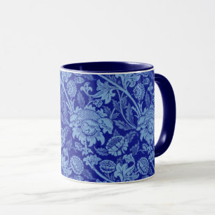Morris - Blue Indigo Floral Pattern Mok