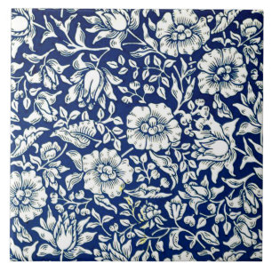 Morris - Blue Mallow Ceramic Tile Tegeltje