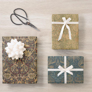  Morris Brown Birds Dove Peacock en Dragon Inpakpapier Vel